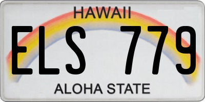 HI license plate ELS779