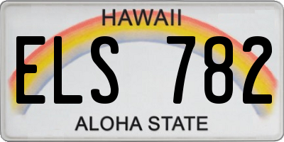 HI license plate ELS782