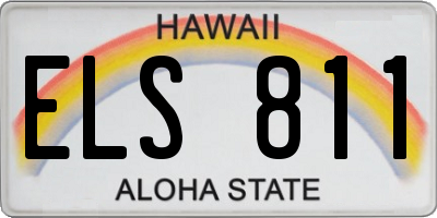 HI license plate ELS811