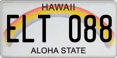 HI license plate ELT088