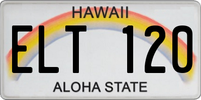 HI license plate ELT120