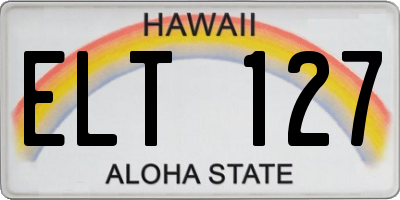 HI license plate ELT127