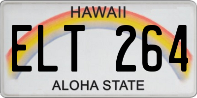 HI license plate ELT264