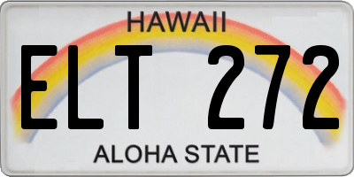 HI license plate ELT272