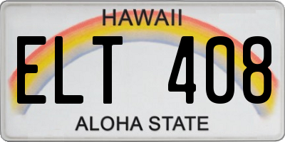 HI license plate ELT408