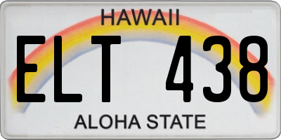 HI license plate ELT438