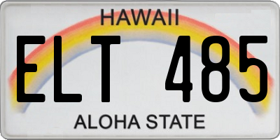 HI license plate ELT485