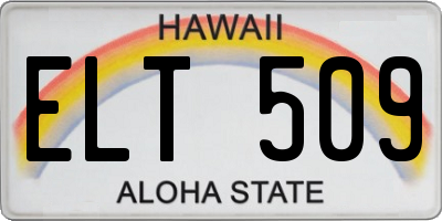 HI license plate ELT509