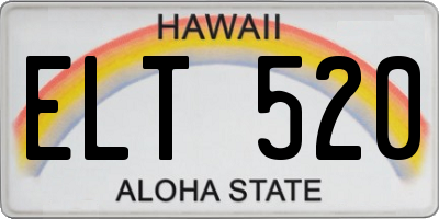 HI license plate ELT520