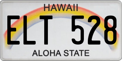 HI license plate ELT528