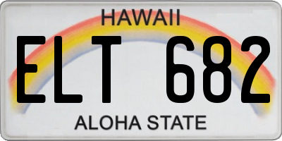 HI license plate ELT682