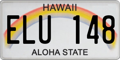 HI license plate ELU148