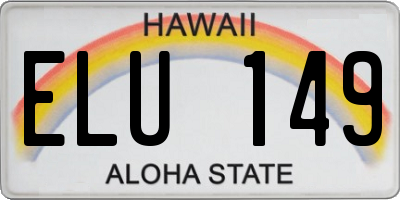 HI license plate ELU149