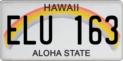 HI license plate ELU163