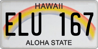 HI license plate ELU167