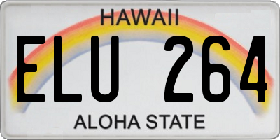 HI license plate ELU264