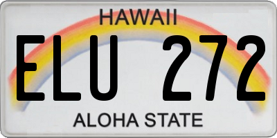 HI license plate ELU272