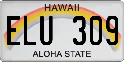 HI license plate ELU309