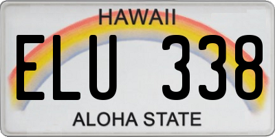 HI license plate ELU338