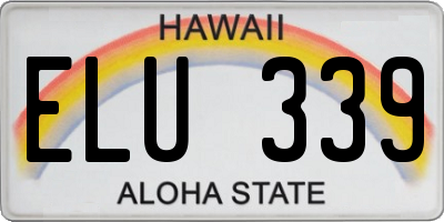 HI license plate ELU339