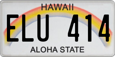 HI license plate ELU414