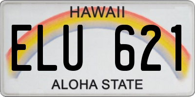 HI license plate ELU621