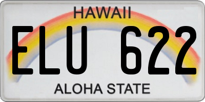 HI license plate ELU622