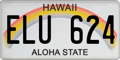HI license plate ELU624