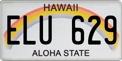 HI license plate ELU629