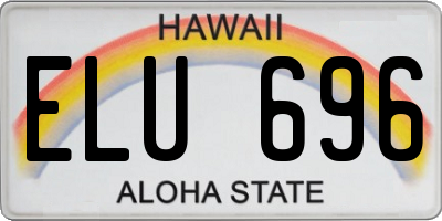 HI license plate ELU696