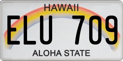 HI license plate ELU709
