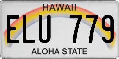 HI license plate ELU779