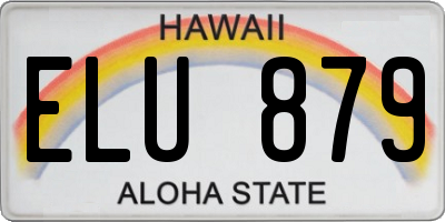 HI license plate ELU879