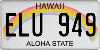 HI license plate ELU949