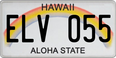 HI license plate ELV055
