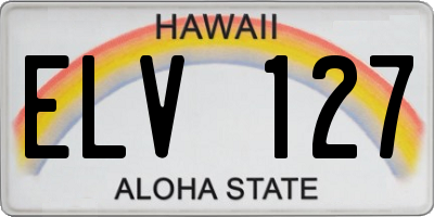 HI license plate ELV127