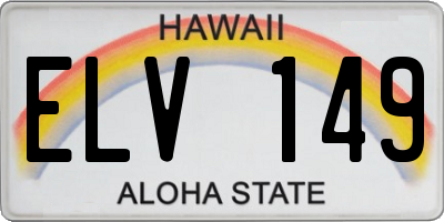 HI license plate ELV149