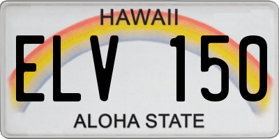HI license plate ELV150