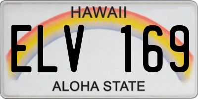 HI license plate ELV169