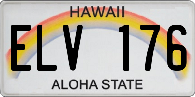 HI license plate ELV176