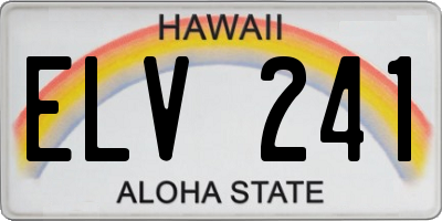 HI license plate ELV241
