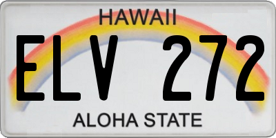 HI license plate ELV272