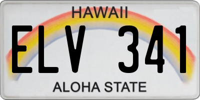 HI license plate ELV341
