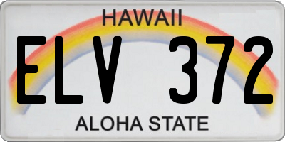HI license plate ELV372