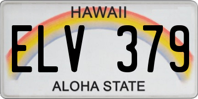 HI license plate ELV379