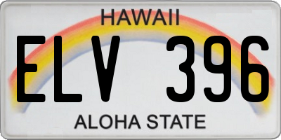 HI license plate ELV396
