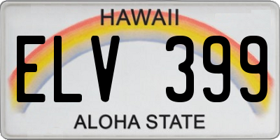 HI license plate ELV399