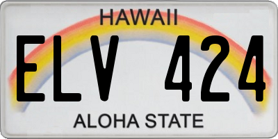 HI license plate ELV424
