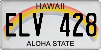 HI license plate ELV428