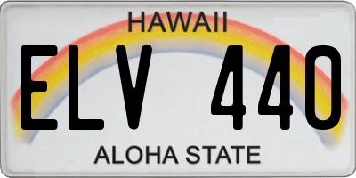 HI license plate ELV440